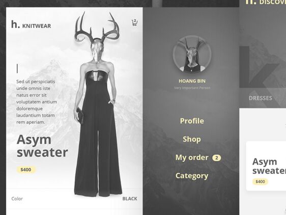 Free UI PSD Mobile App Fashion & Ecommerce ver 2.0